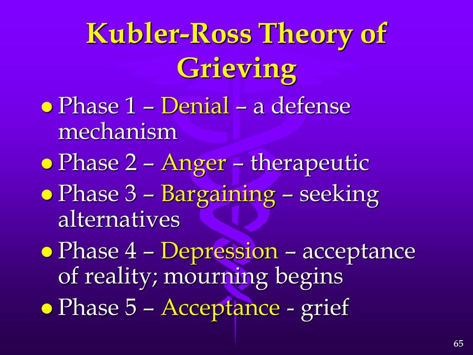 The three concept of the grieving process